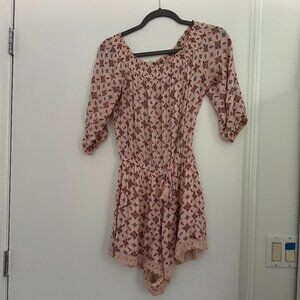 Abercrombie & Fitch pink patterned romper